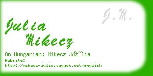 julia mikecz business card